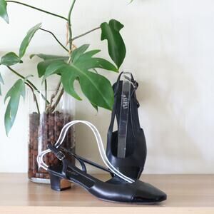 Women's VANELi Black Aliz Leather Slingback Pump Size 9.5